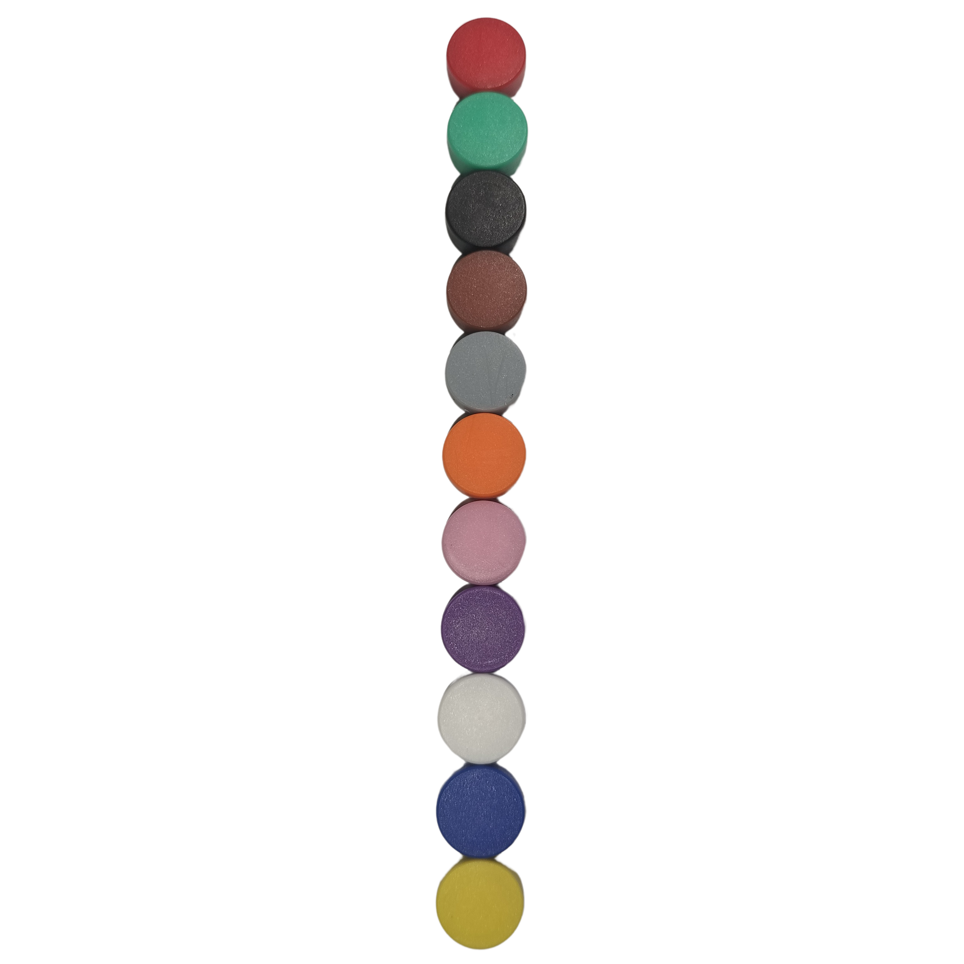 White Board Magnets Button Magnets - 12mm / Red-12mm / Blue-12mm / Orange-12mm / White-12mm / Pink-12mm / Black-12mm / Yellow-12mm / Brown-12mm / Green-12mm / Purple
