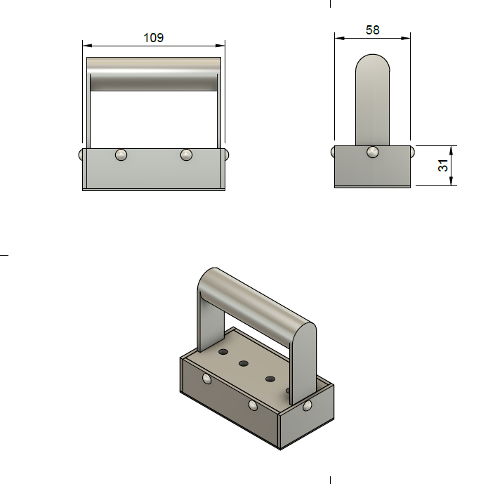 Hand Held Neodymium Magnetic Separator 109 x 58 x 31mm