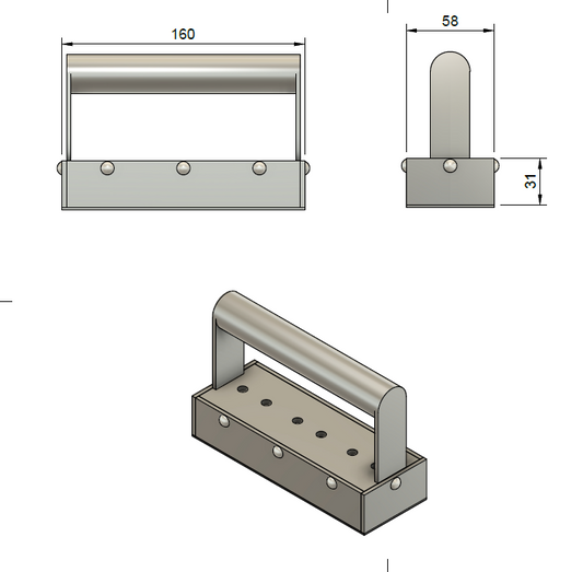 Hand Held Neodymium Magnetic Separator 160 x 58 x 31mm