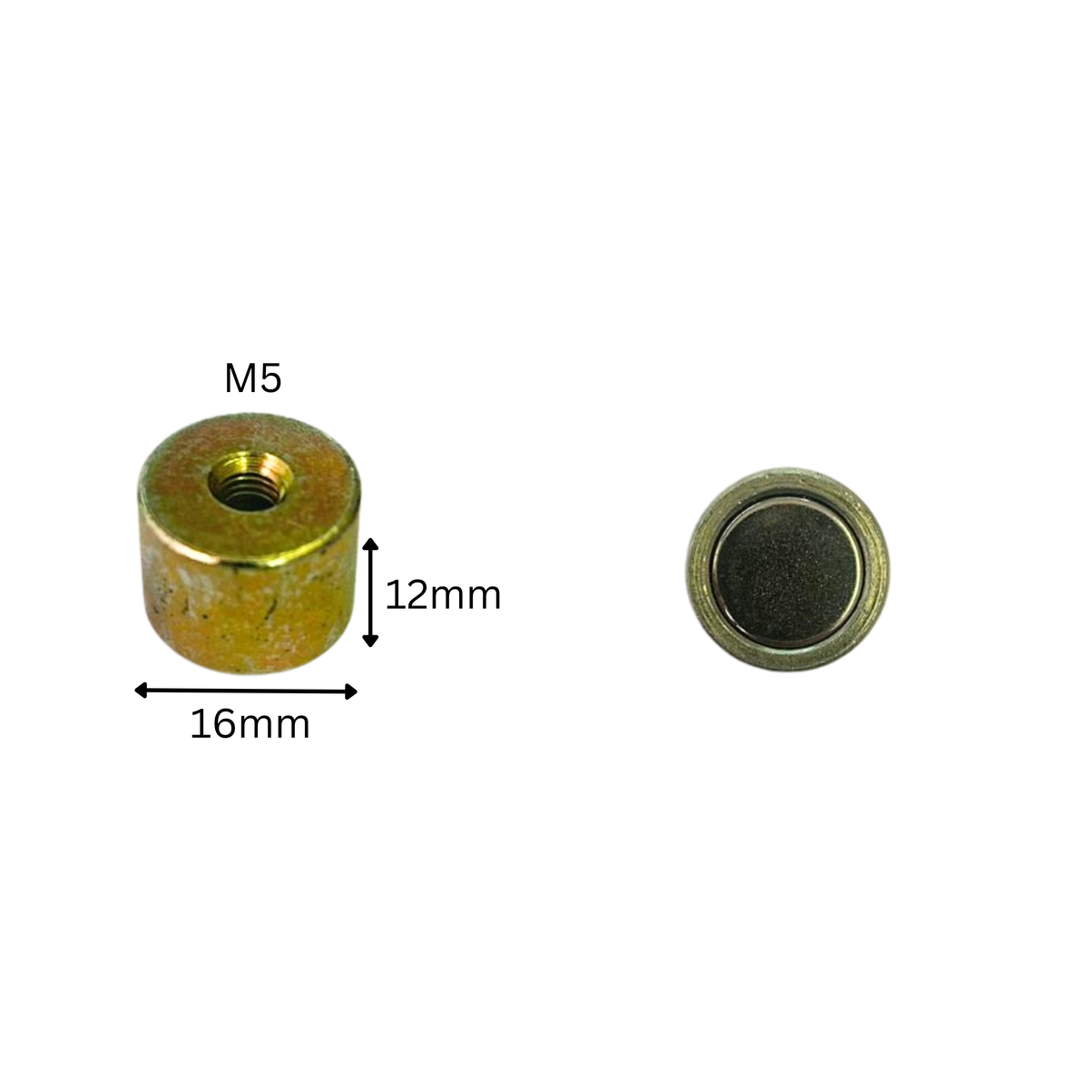 Threaded Neodymium Pot Magnet with steel casing for magnetic mounting applications