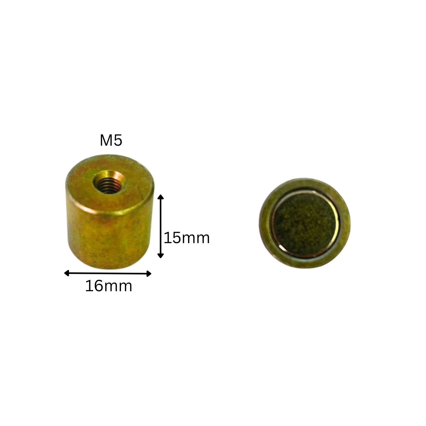 Threaded Neodymium Pot Magnet with steel casing for magnetic mounting applications