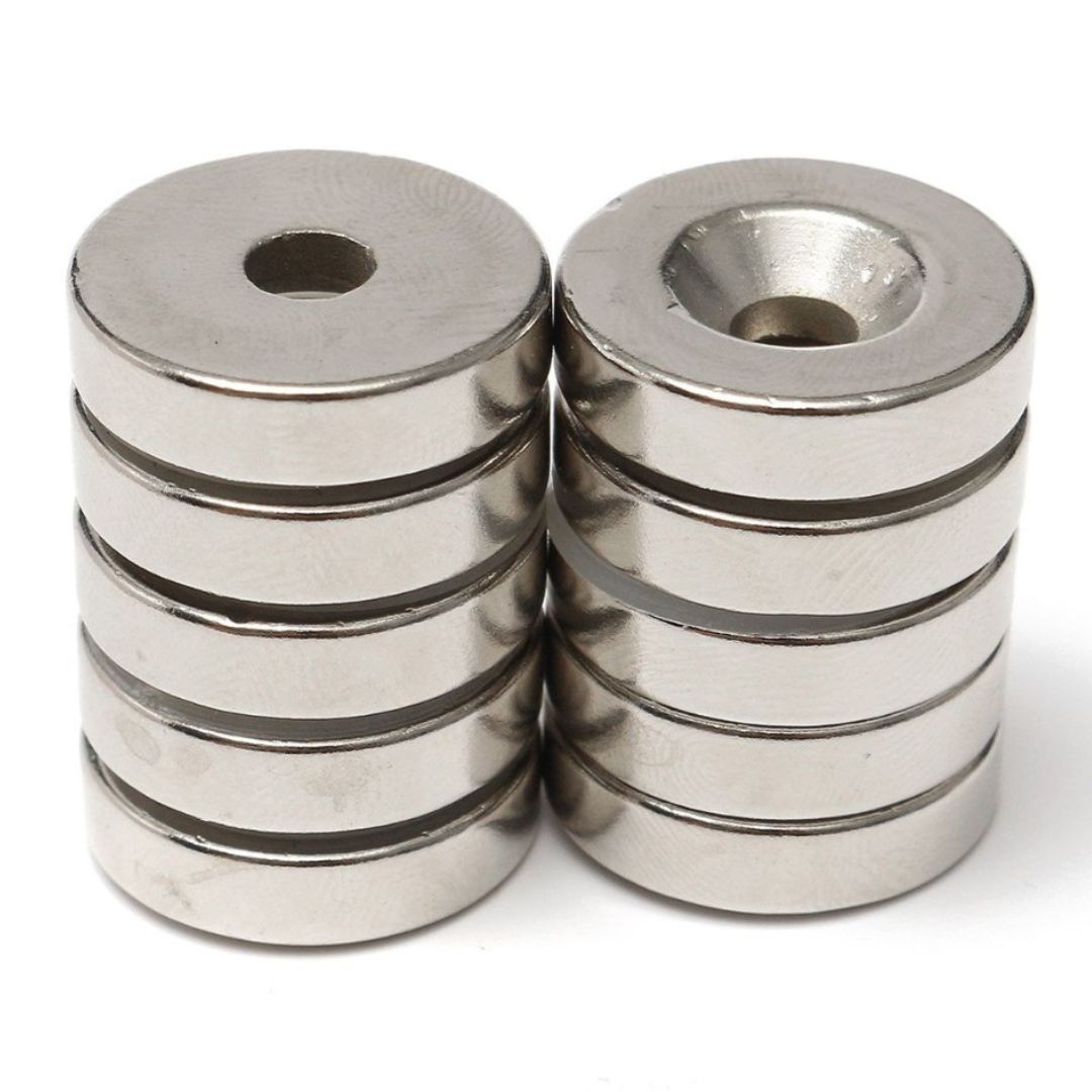 Rare Earth (Neodymium) Countersunk Ring Magnets