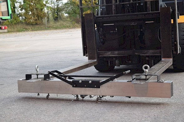 Forklift Mounted Magnetic Sweeper - Durable Heavy-Duty Debris Remover for Industrial Use