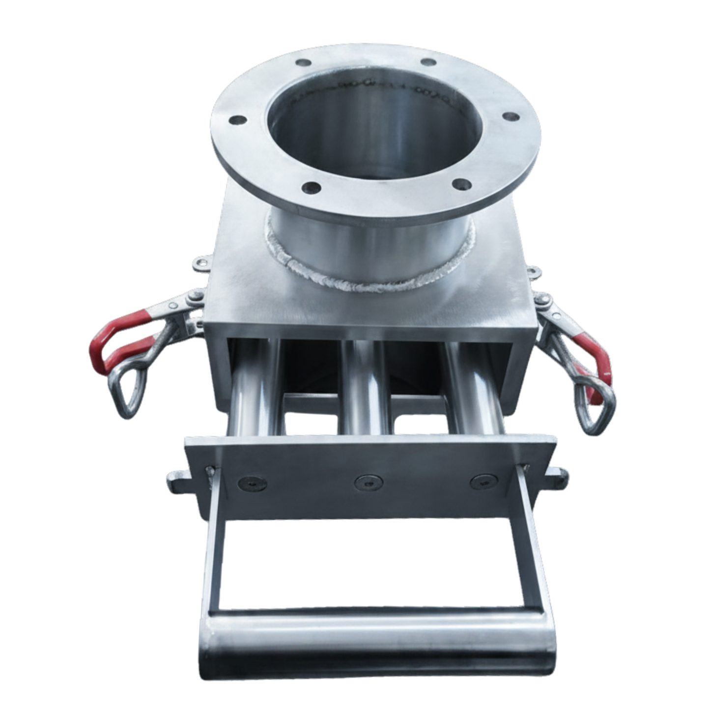 Inline Grid Magnet for removing ferrous contaminants from liquid and slurry processing systems