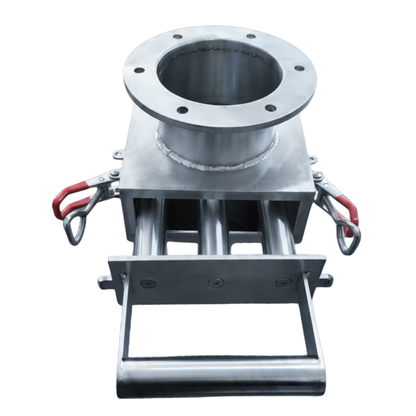 Inline Grid Magnet for removing ferrous contaminants from liquid and slurry processing systems