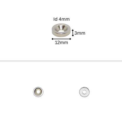 Rare Earth (Neodymium) Countersunk Ring Magnets - Od10mm x Id3mm x 5mm - N38 Grade-Od12mm x Id4mm x 3mm - N38 Grade-Od15mm x Id4.5mm x 5mm - N38 Grade-Od15mm x Id5mm x 5mm - N38 Grade-Od20mm x Id5mm x 5mm - N38 Grade Magnets