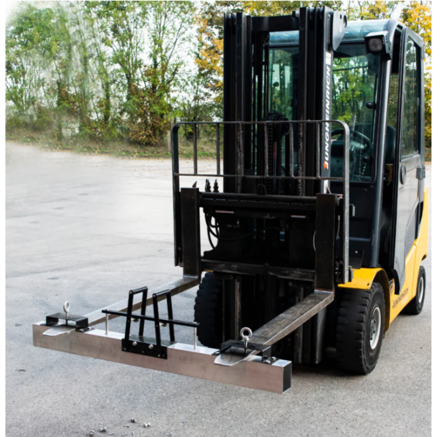 Forklift Mounted Magnetic Sweeper - Durable Heavy-Duty Debris Remover for Industrial Use